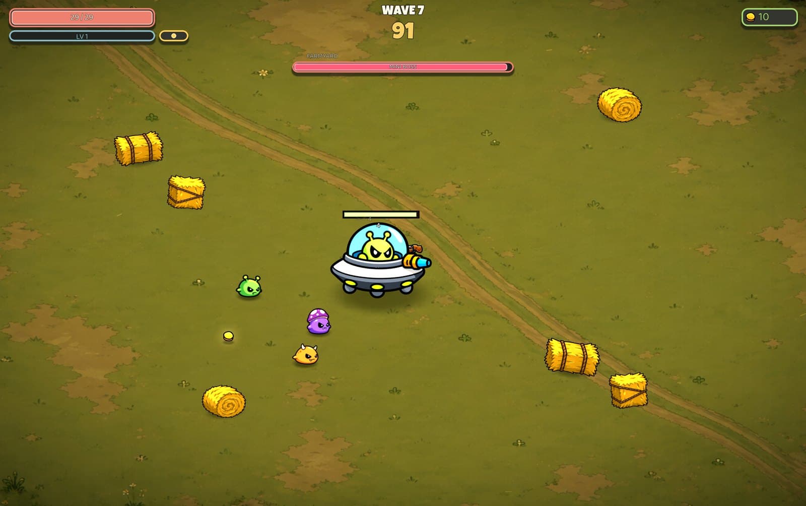 The wave 7 mini-boss on the Farmyard