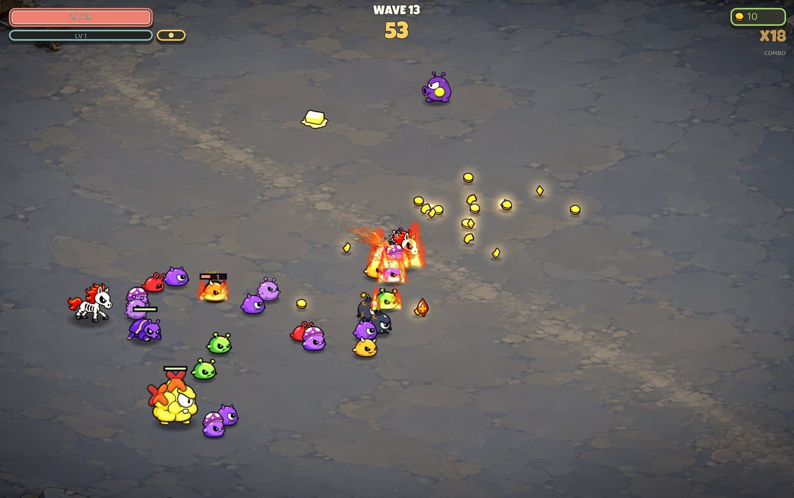 Wave 13 in The Quarry with a swarm of aliens closing in on the egg